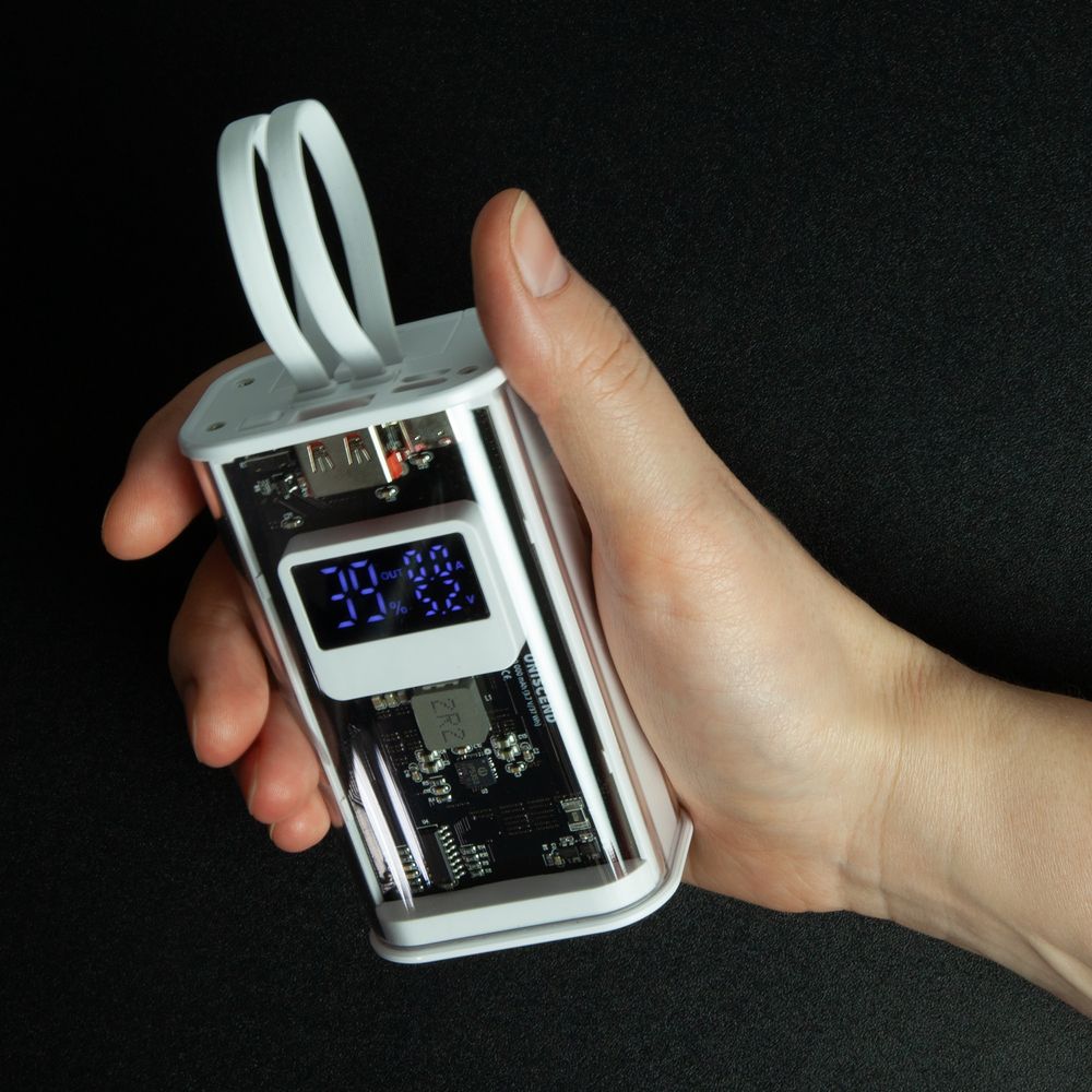 Аккумулятор с быстрой зарядкой Trellis Geek 10000 мАч, белый