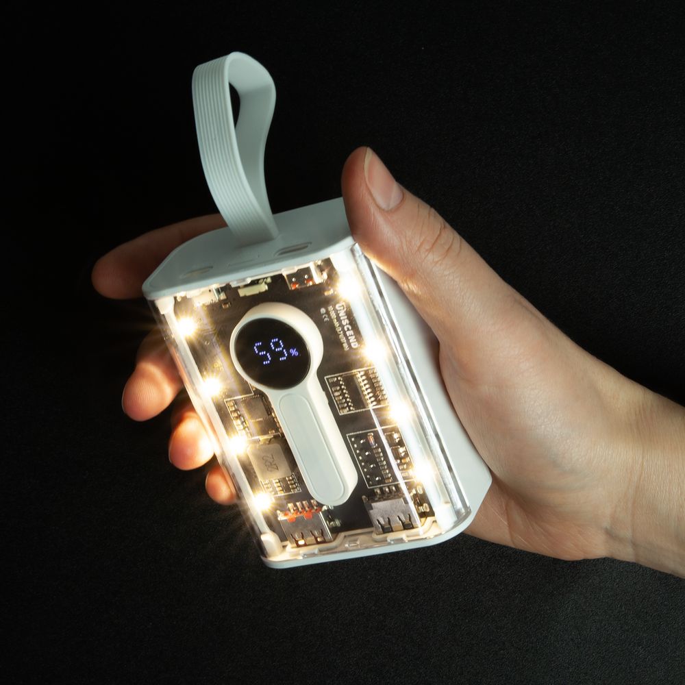 Аккумулятор с быстрой зарядкой Trellis Quick 10000 мАч, белый