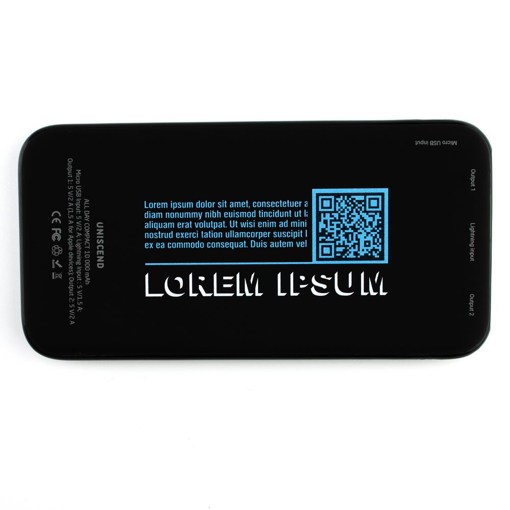 Аккумулятор Uniscend All Day Type-C 10000 мАч, черный