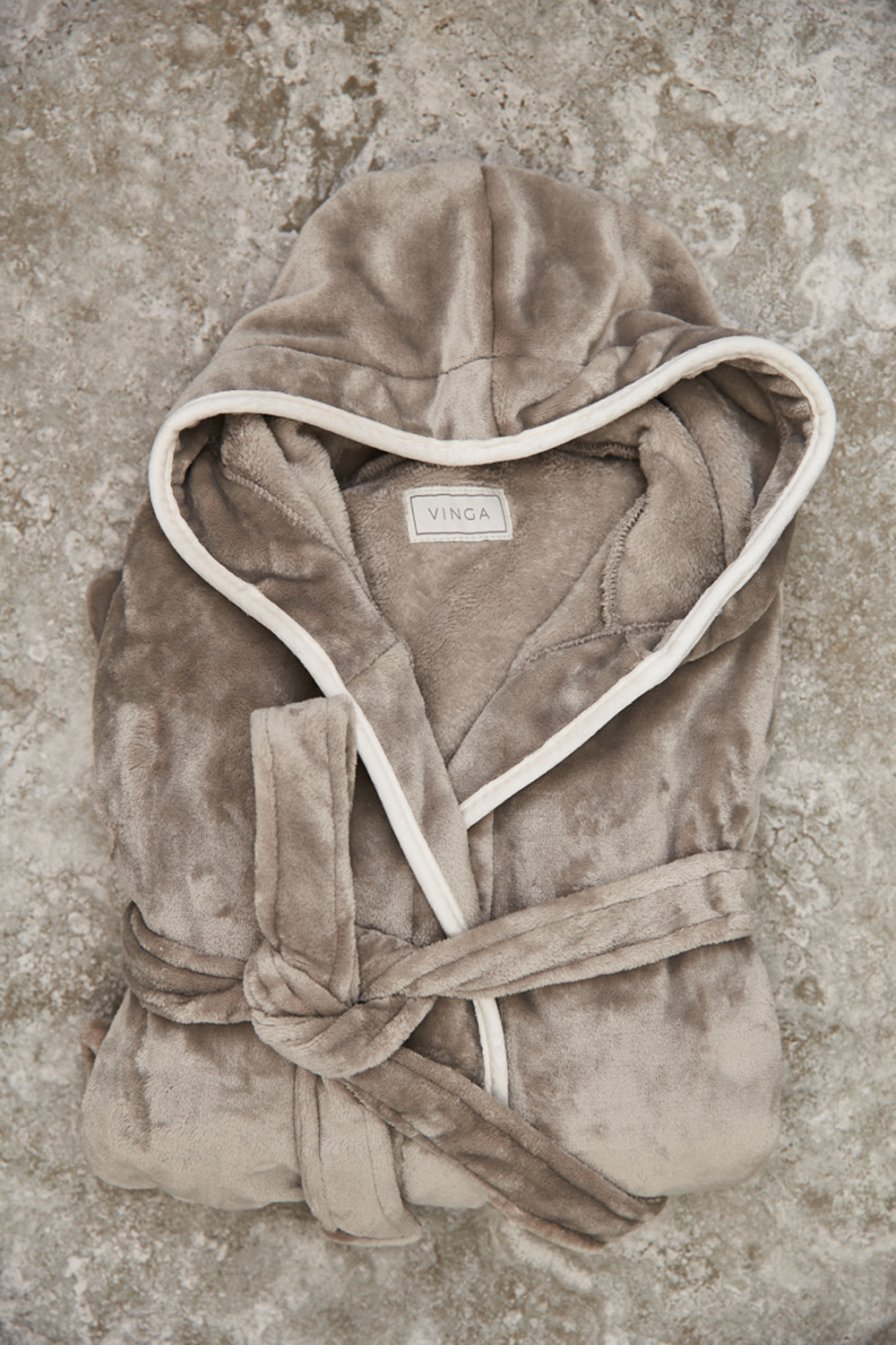 Банный халат VINGA Louis из rPET GRS, L-XL, унисекс, 350 г/м²