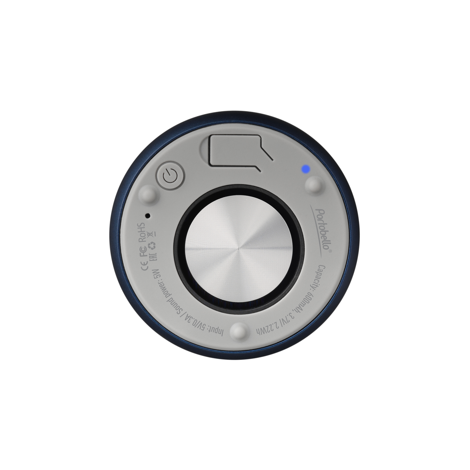 Беспроводная колонка Пэшн (Passion) 80dB 600 mAh (Bluetooth 5.0), синяя