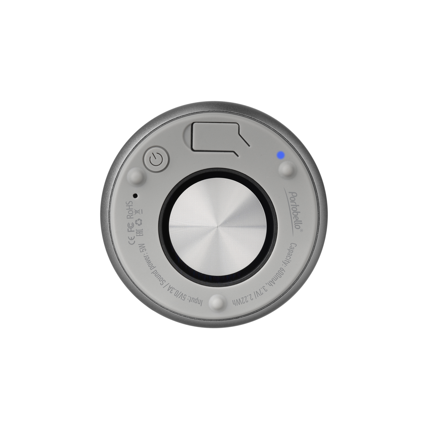 Беспроводная колонка Пэшн (Passion) 80dB 600 mAh (Bluetooth 5.4), серебряная