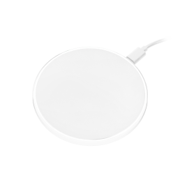 Беспроводное зарядное устройство с подсветкой 15W Аурис (Auris), белое