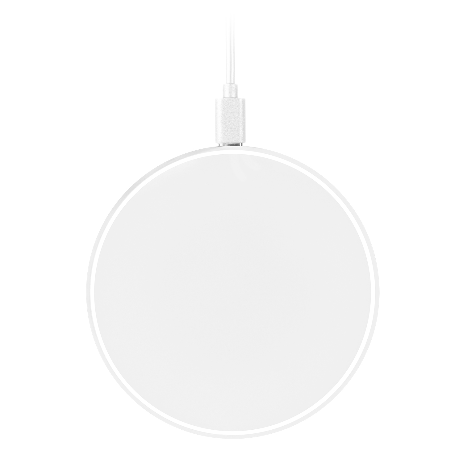 Беспроводное зарядное устройство с подсветкой 15W Аурис (Auris), белое