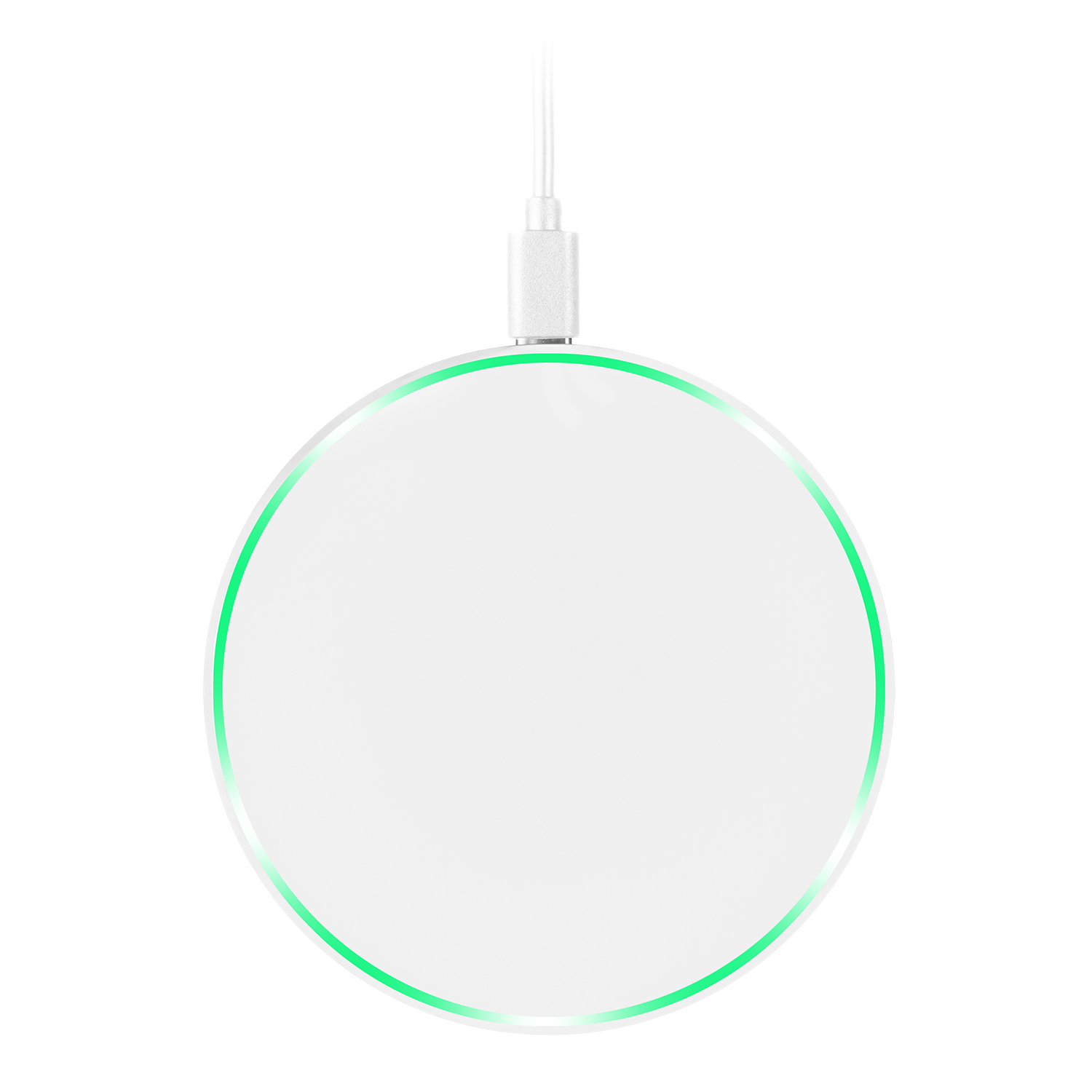 Беспроводное зарядное устройство с подсветкой 15W Аурис (Auris), белое