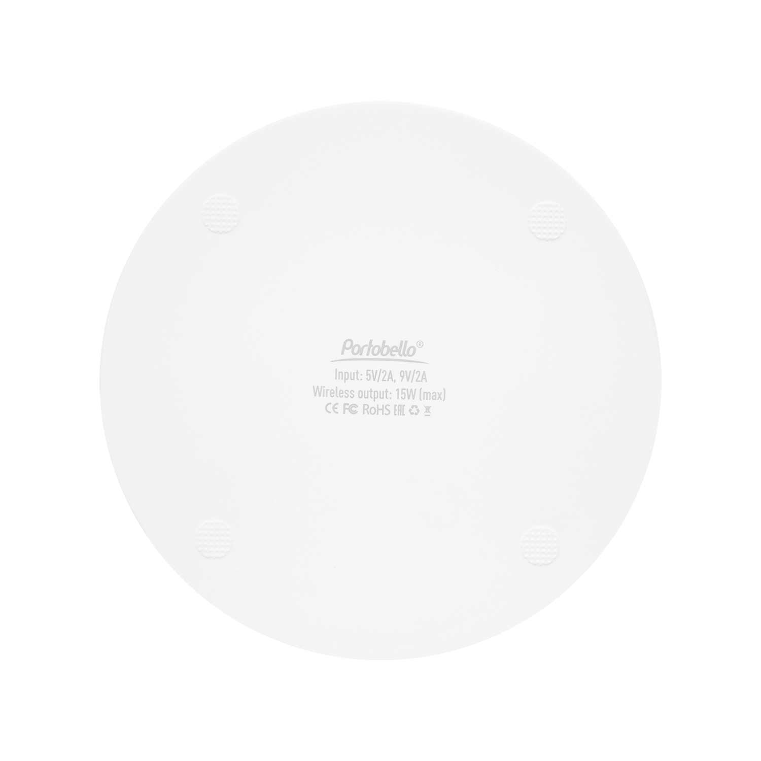 Беспроводное зарядное устройство с подсветкой 15W Аурис (Auris), белое