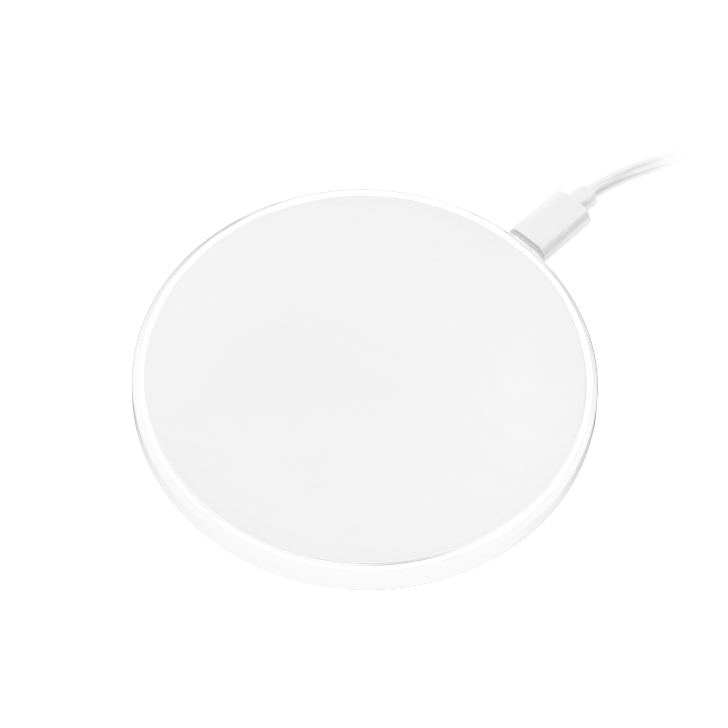 Беспроводное зарядное устройство с подсветкой 15W Аурис (Auris), белое