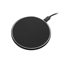 Беспроводное зарядное устройство с подсветкой 15W Аурис (Auris), черное