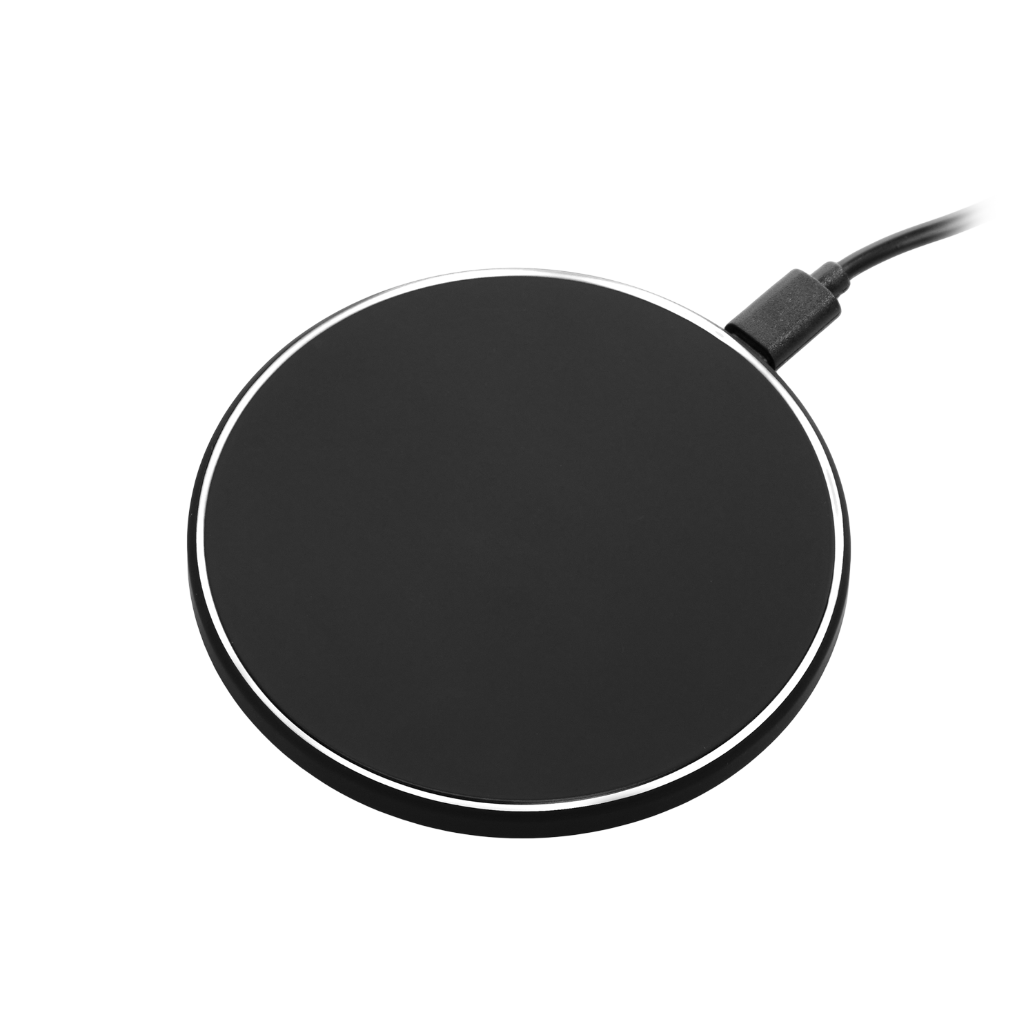 Беспроводное зарядное устройство с подсветкой 15W Аурис (Auris), черное