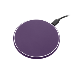 Беспроводное зарядное устройство с подсветкой 15W Аурис (Auris), фиолетовое