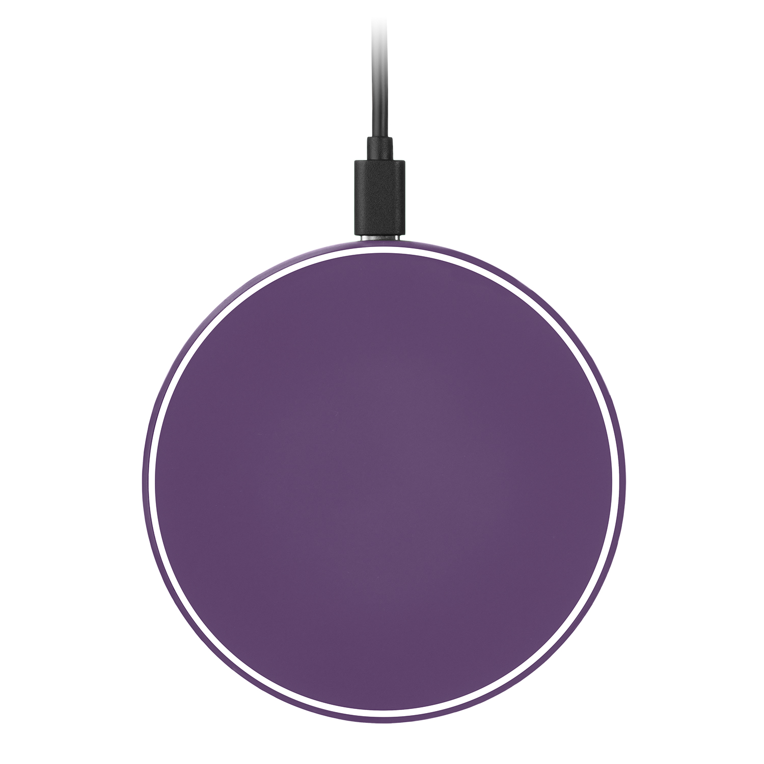 Беспроводное зарядное устройство с подсветкой 15W Аурис (Auris), фиолетовое
