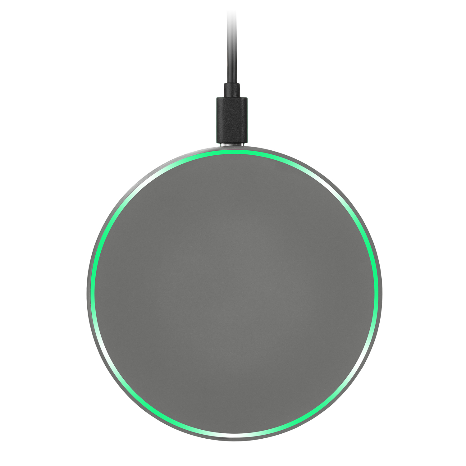 Беспроводное зарядное устройство с подсветкой 15W Аурис (Auris), серое