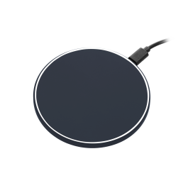 Беспроводное зарядное устройство с подсветкой 15W Аурис (Auris), синее