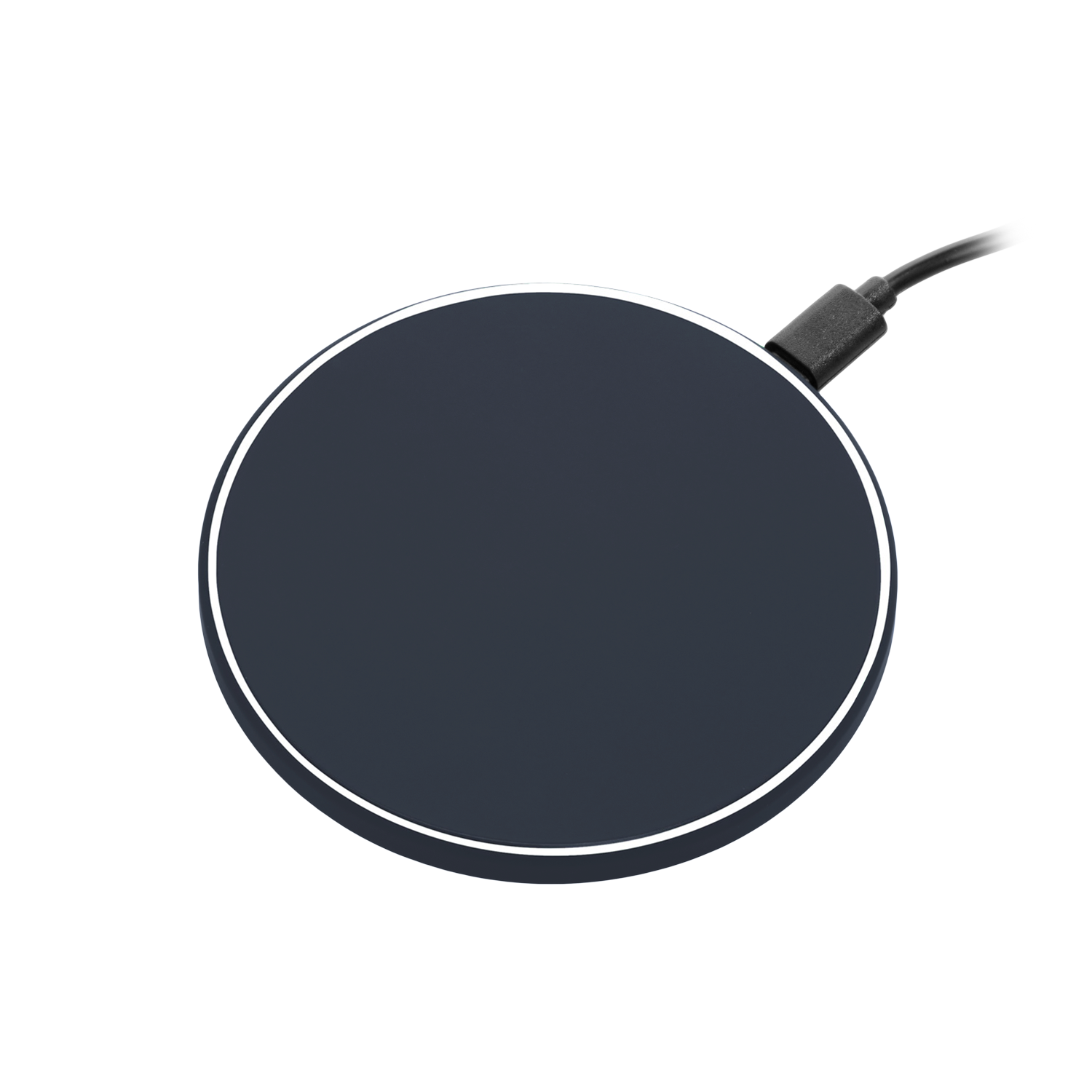 Беспроводное зарядное устройство с подсветкой 15W Аурис (Auris), синее