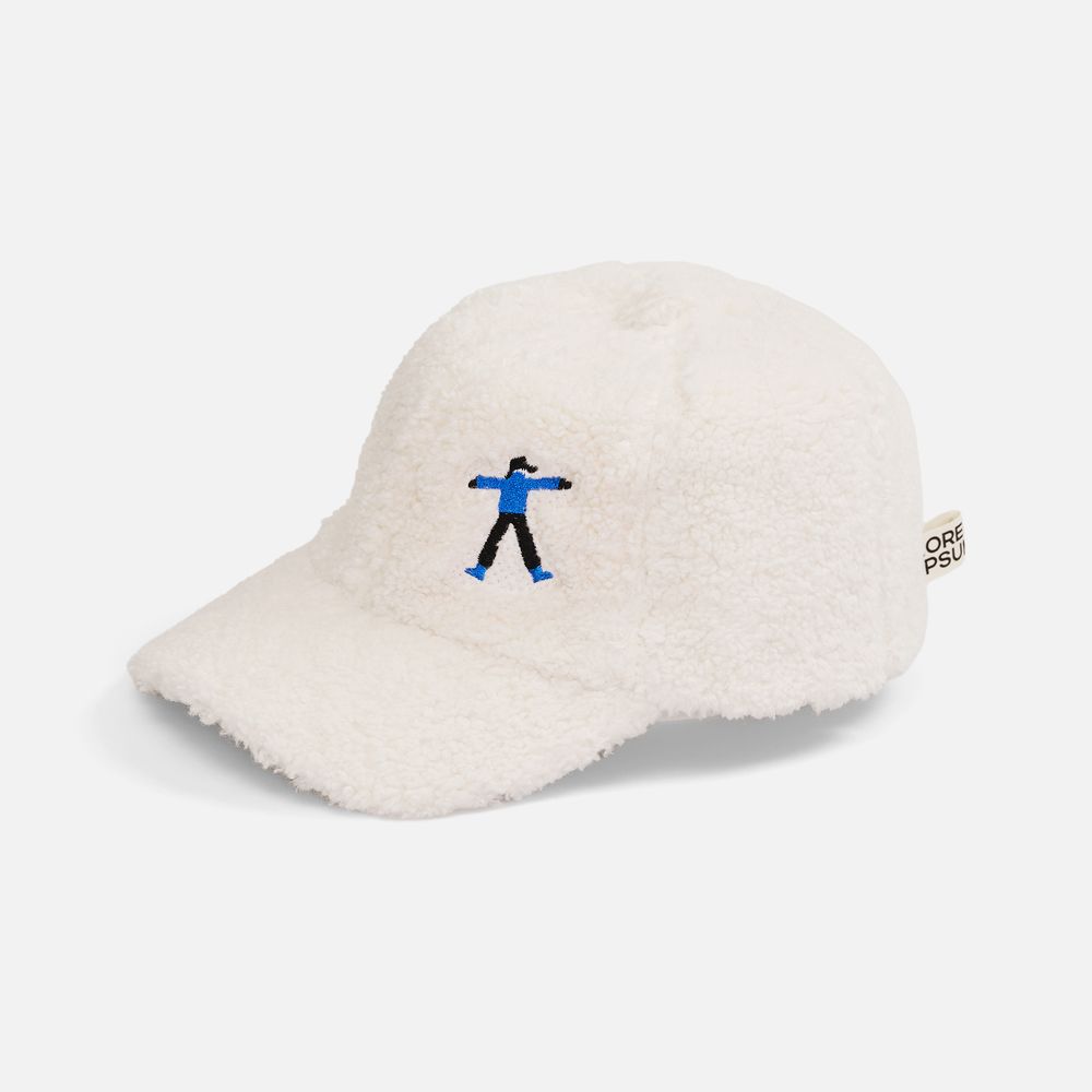 Бейсболка Oblako, утепленная, молочно-белая