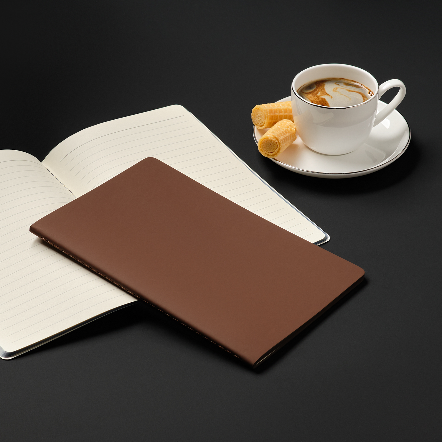 Блокнот Альфа Слим (Alpha slim), коричневый