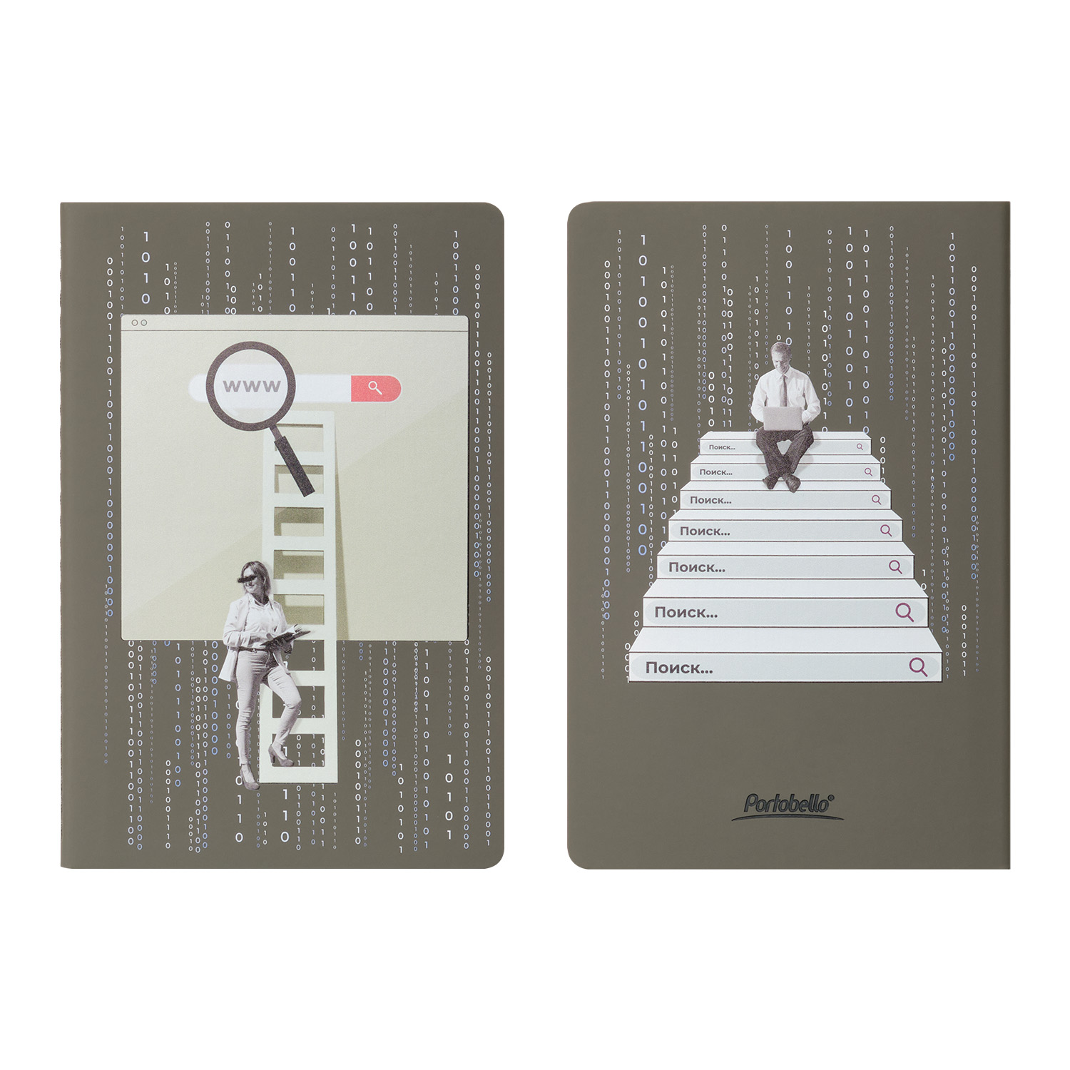 Блокнот Альфа Слим (Alpha slim), серый