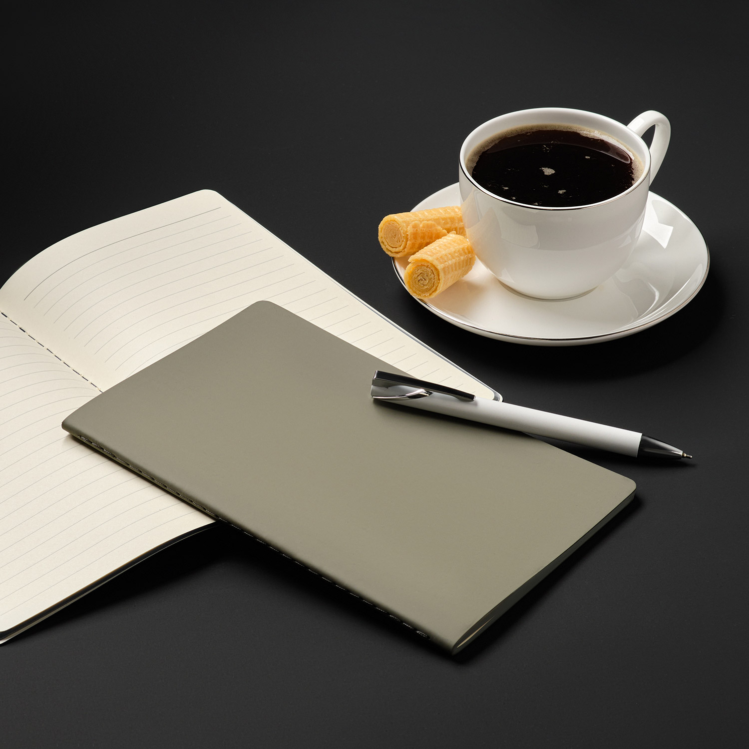 Блокнот Альфа Слим (Alpha slim), серый