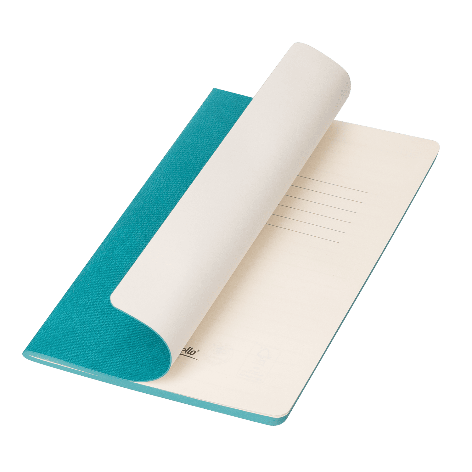 Блокнот Корса слим (Corsa slim), бирюзовый