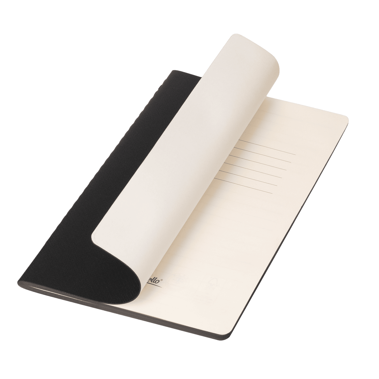 Блокнот Корса слим (Corsa slim), черный