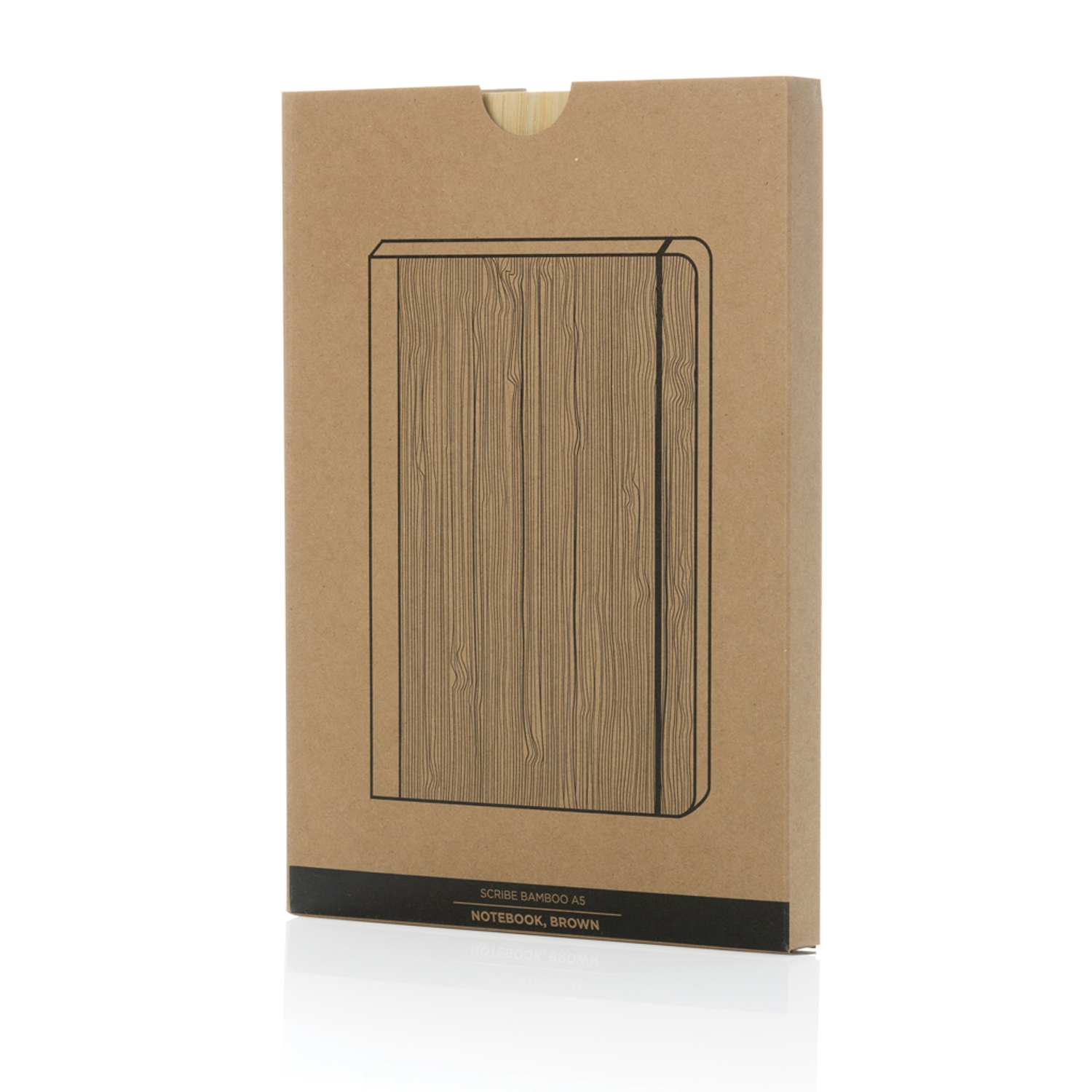Блокнот Scribe с обложкой из бамбука, А5, 80 г/м²