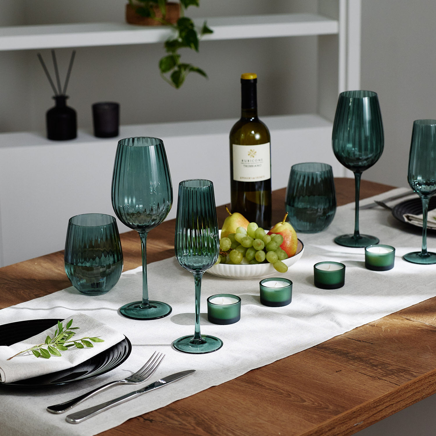 Бокал для шампанского Капри (Capri), зеленый