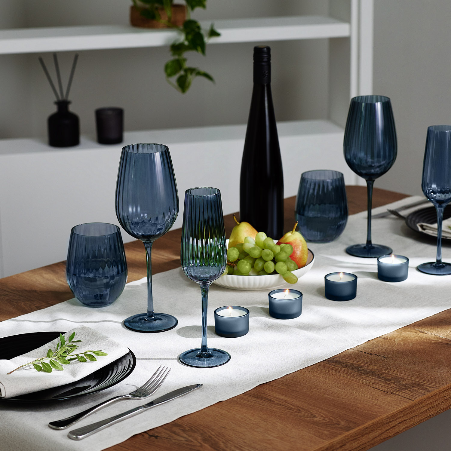 Бокал для шампанского Тоскана (Toscana), синий