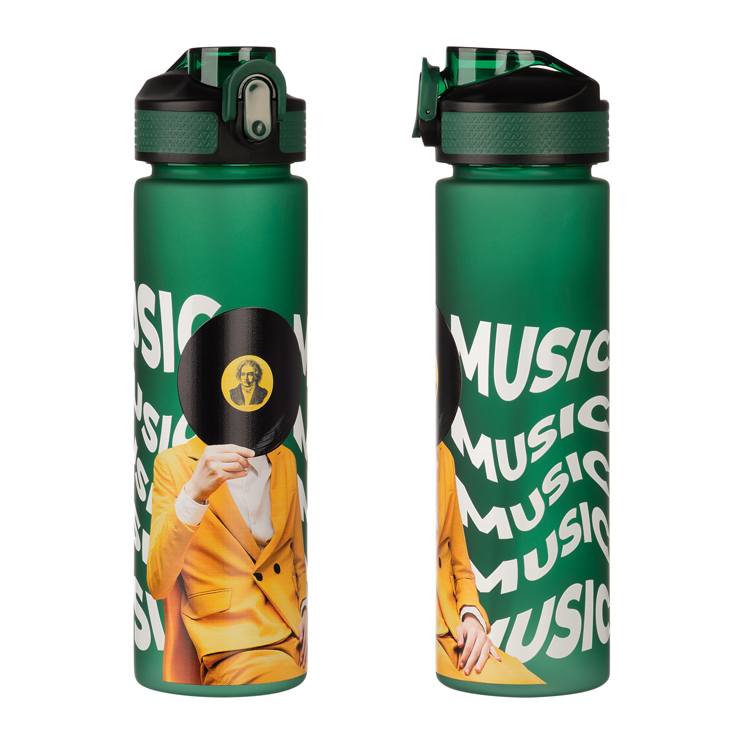 Бутылка для воды Флип (Flip), темно-зеленая