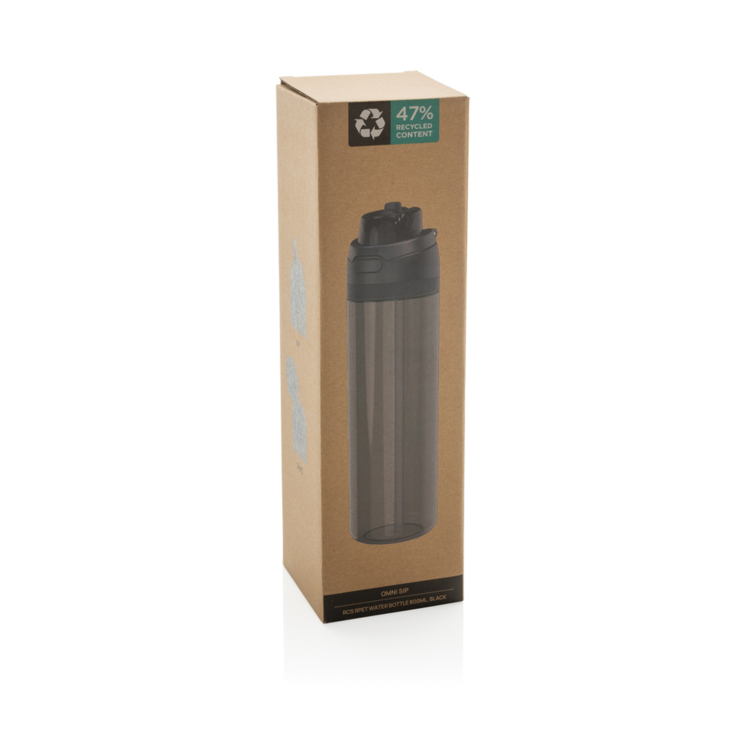 Бутылка для воды Omni Sip из rPET RCS, 800 мл