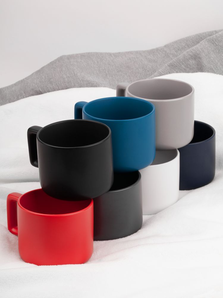 Чашка Jumbo в коробке матовая, темно-серая