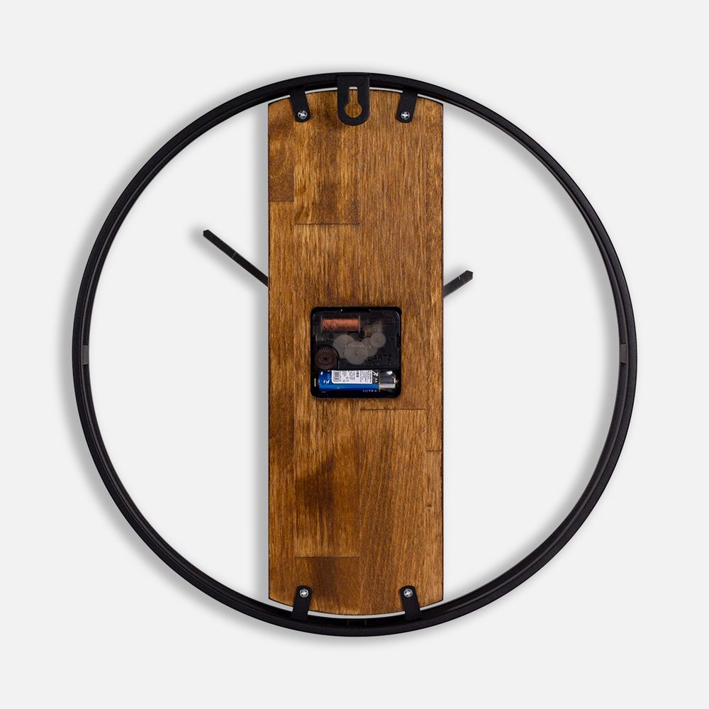 Часы Woodix, черные с коричневым