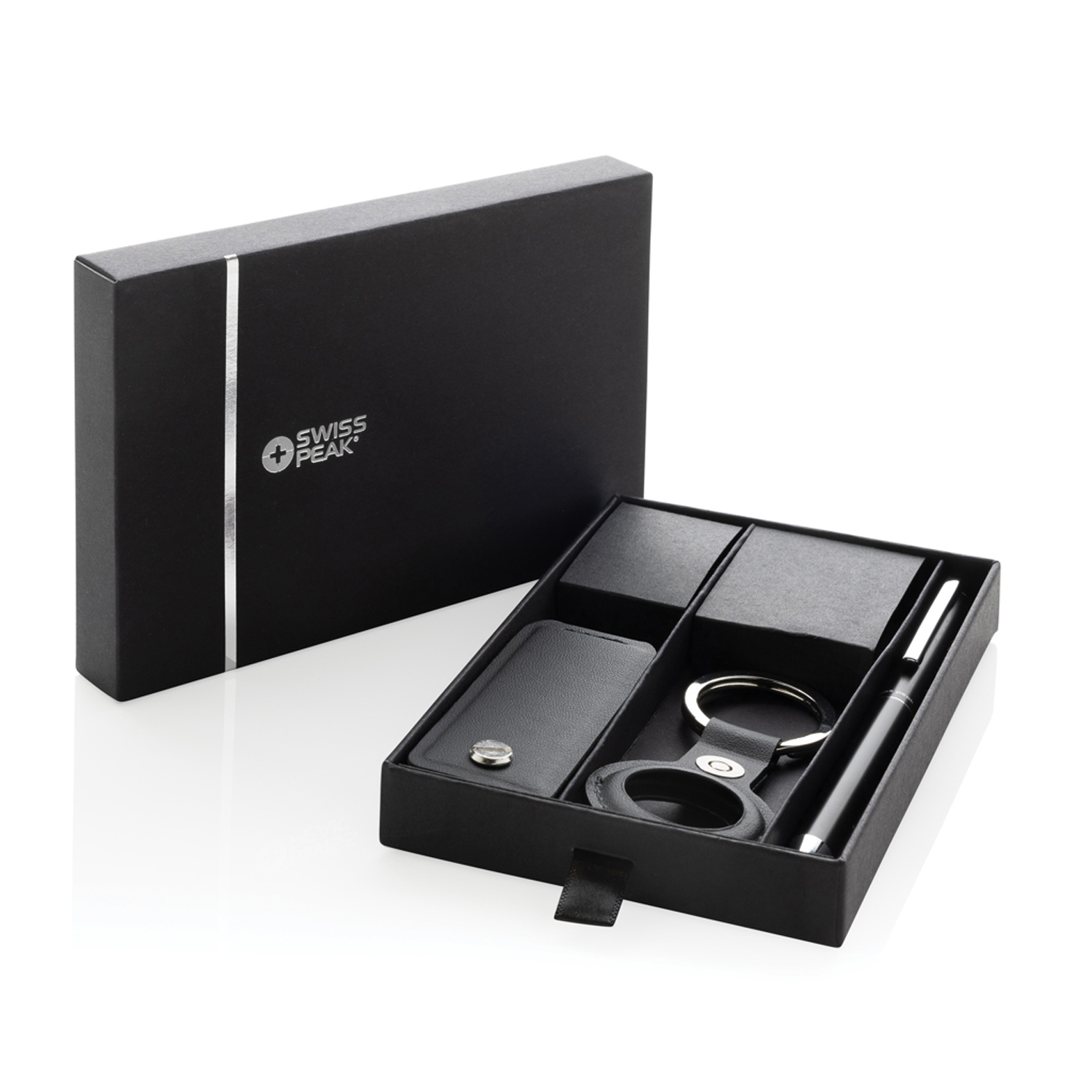 Чехол для ключей с ручкой в комплекте Swiss Peak Tula из переработанного полиуретана RCS