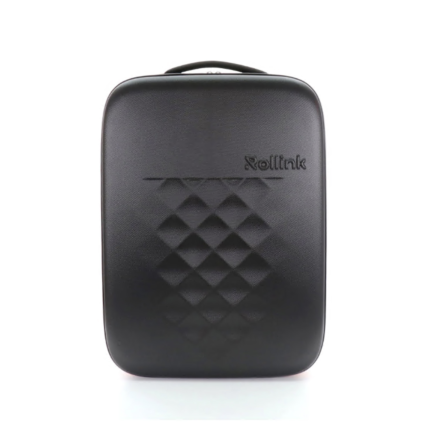 Чемодан складной Rollink Earth 55x40x20 см, 2 колеса, черный/оранжевый