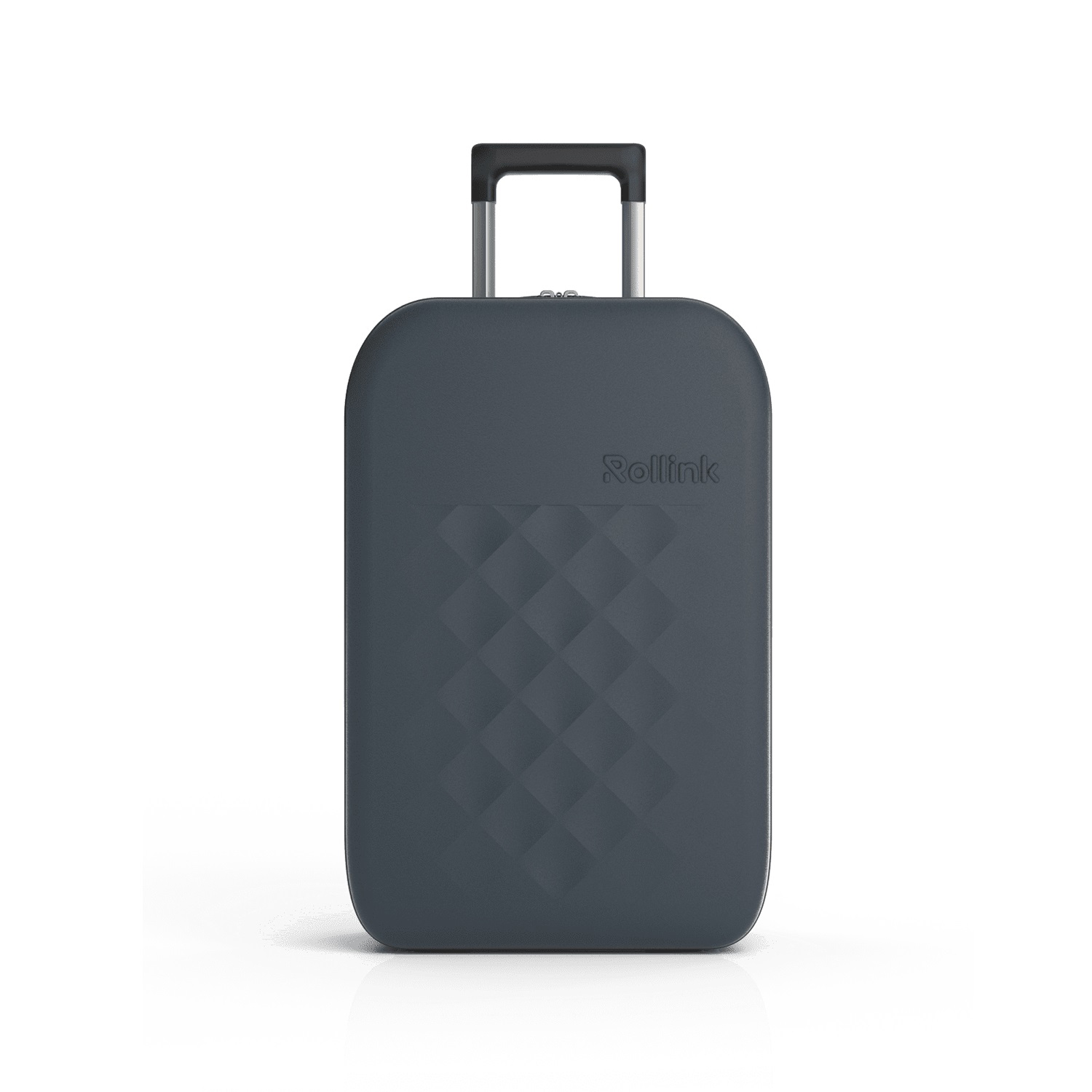 Чемодан складной Rollink Vega II 55x40x20 см, 2 колеса, серо-синий
