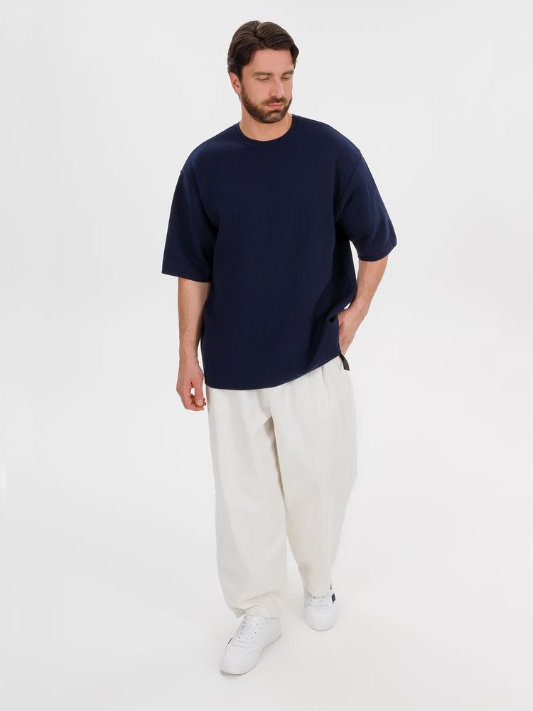 Джемпер с коротким рукавом Siluetti Volumica, темно-синий