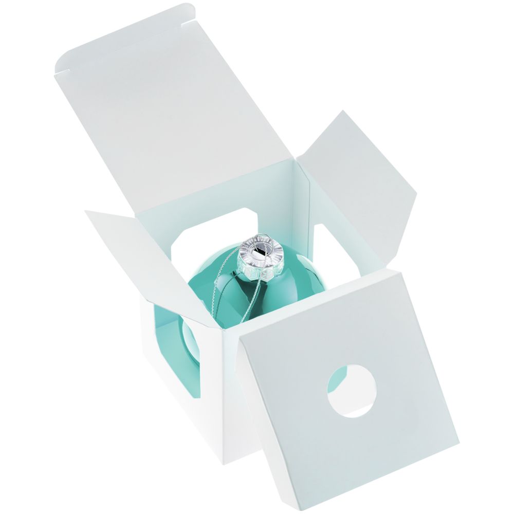 Елочный шар Finery Gloss, 8 см, глянцевый бирюзовый