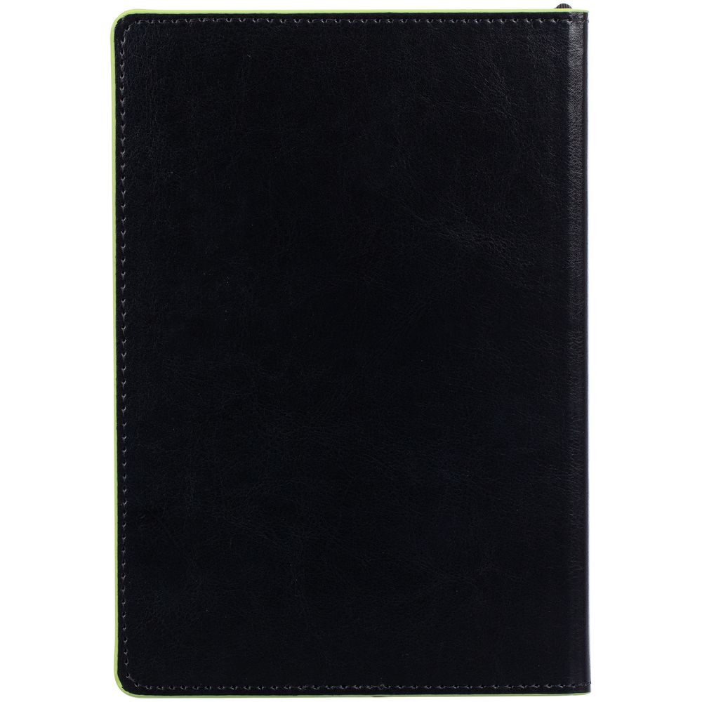 Ежедневник Alanis, недатированный, черный с зеленым