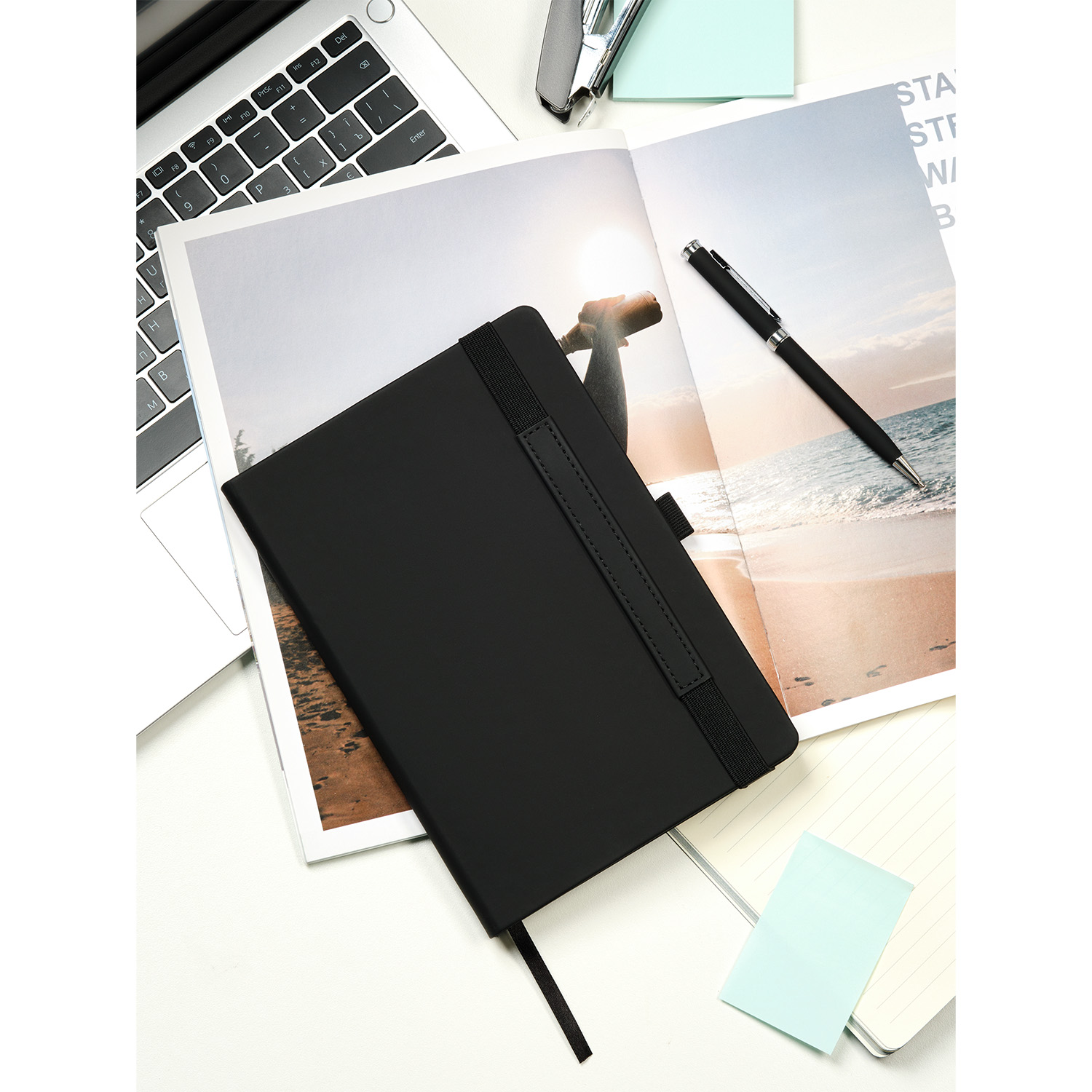 Ежедневник Альфа (Alpha) недатированный, черный/черный