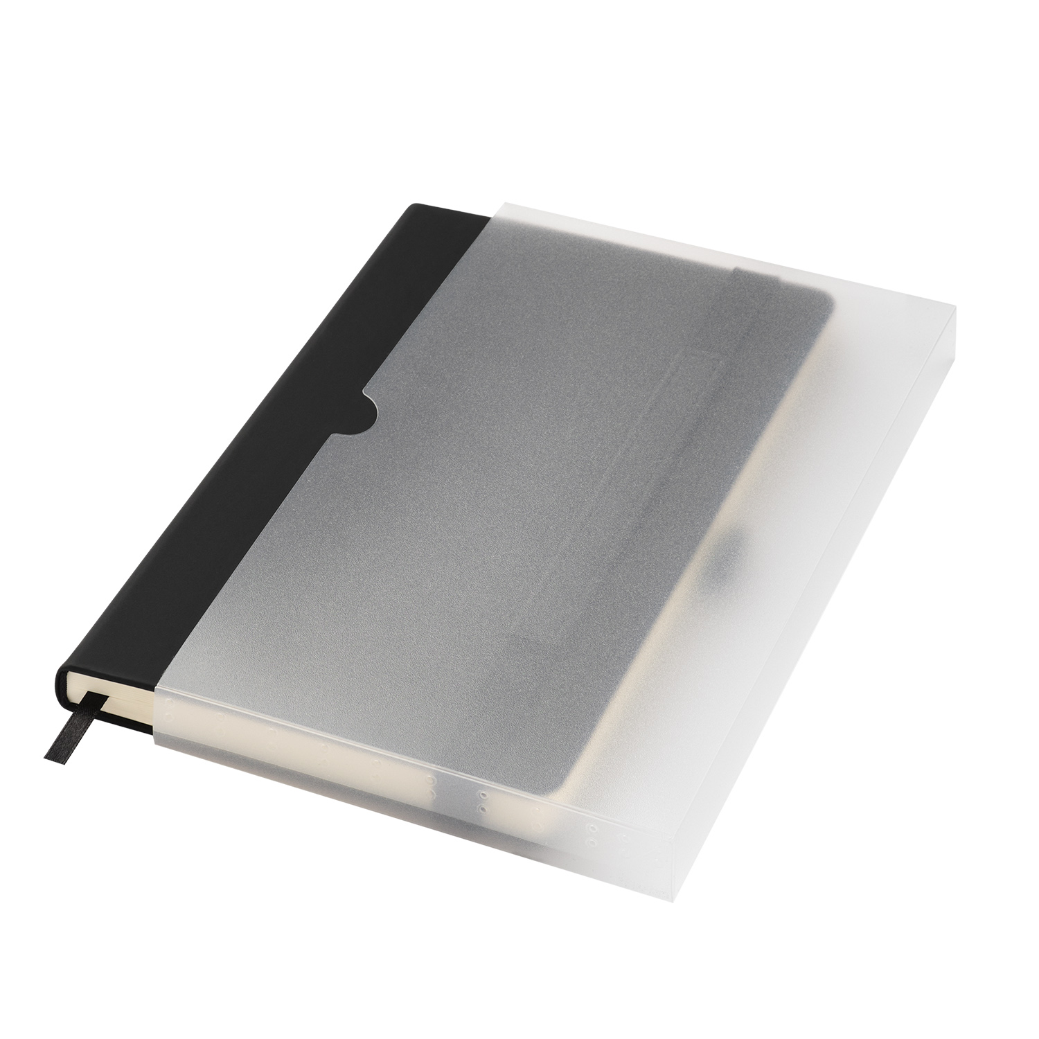 Ежедневник Альфа (Alpha) недатированный, черный/черный