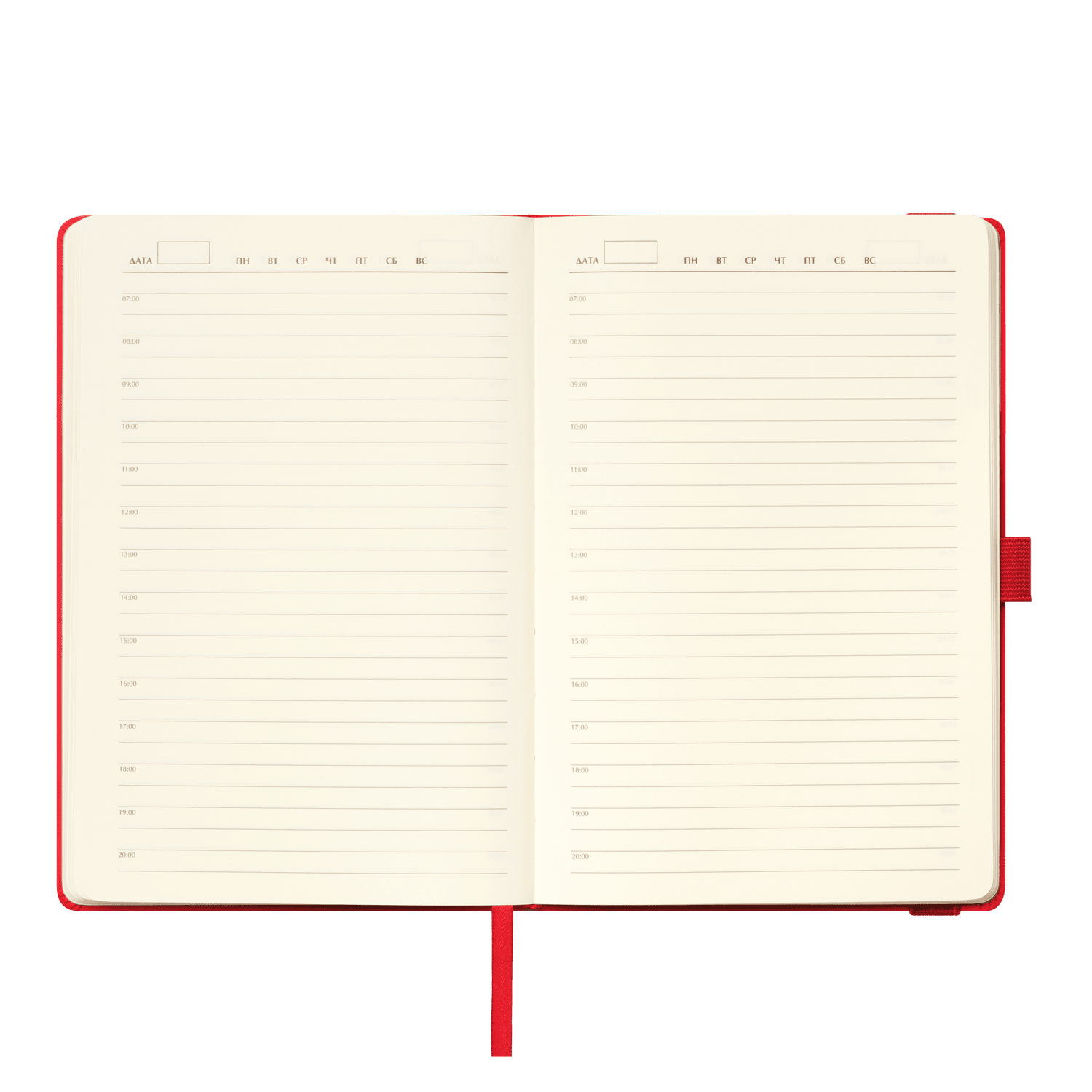 Ежедневник Альфа (Alpha) недатированный, красный/серый