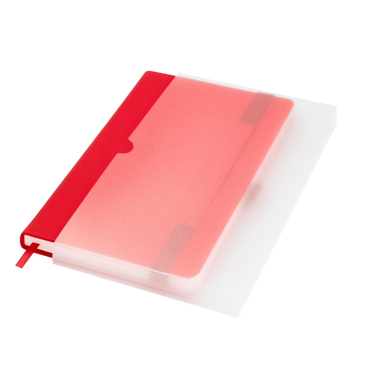 Ежедневник Альфа (Alpha) недатированный, красный/серый