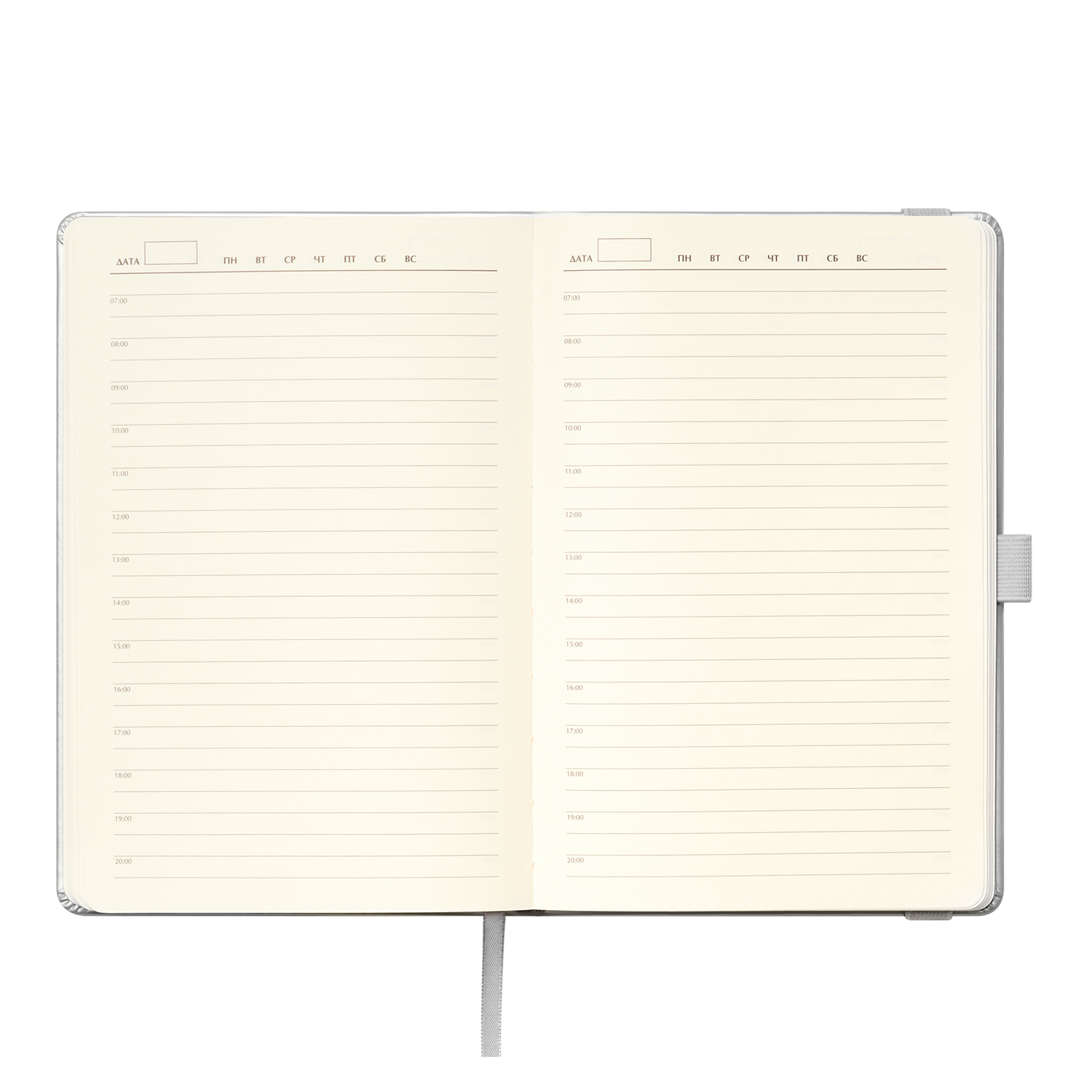 Ежедневник Альфа (Alpha) недатированный, серебро/серый