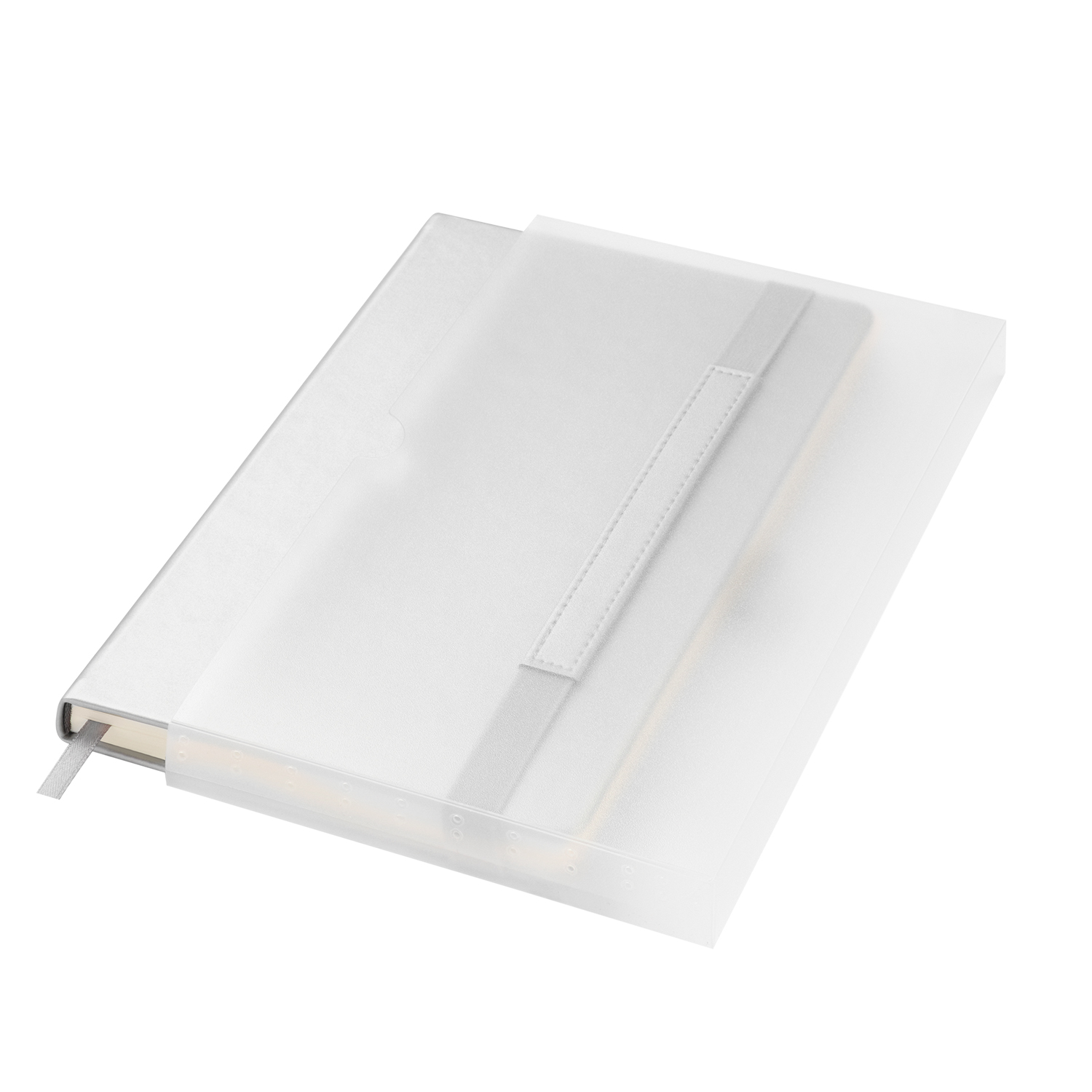 Ежедневник Альфа (Alpha) недатированный, серебро/серый