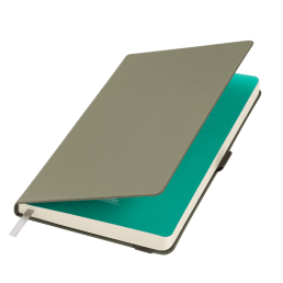 Ежедневник Альфа (Alpha) недатированный, серый/бирюзовый