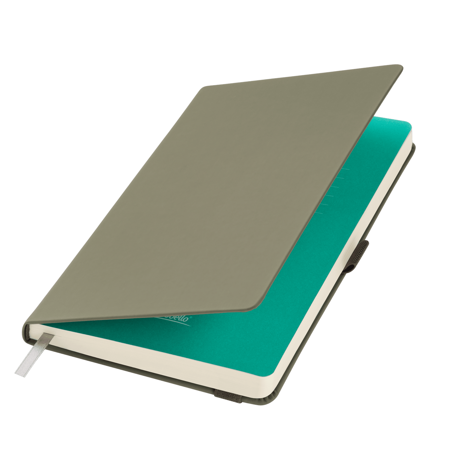 Ежедневник Альфа (Alpha) недатированный, серый/бирюзовый