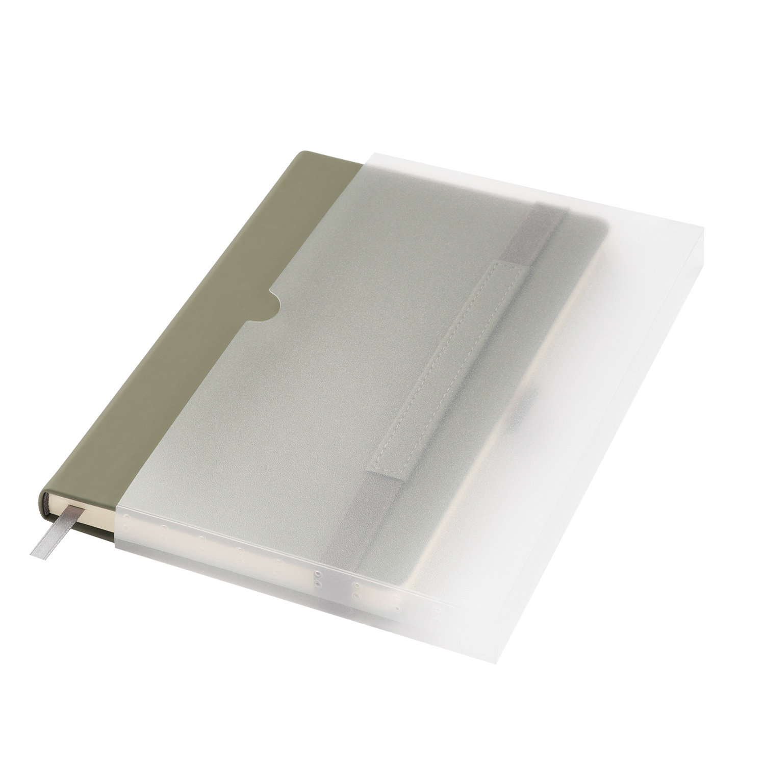 Ежедневник Альфа (Alpha) недатированный, серый/бирюзовый