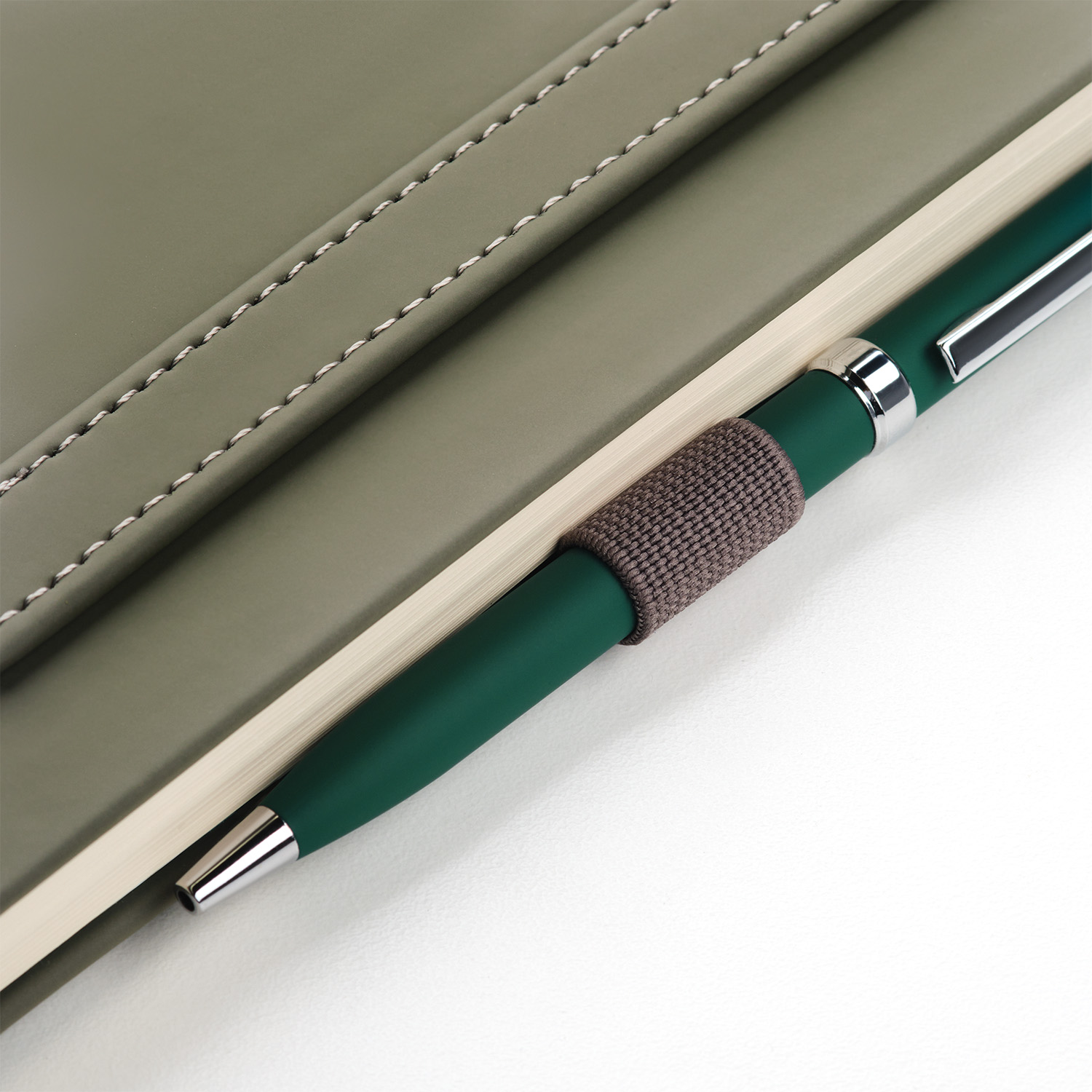 Ежедневник Альфа (Alpha) недатированный, серый/бирюзовый