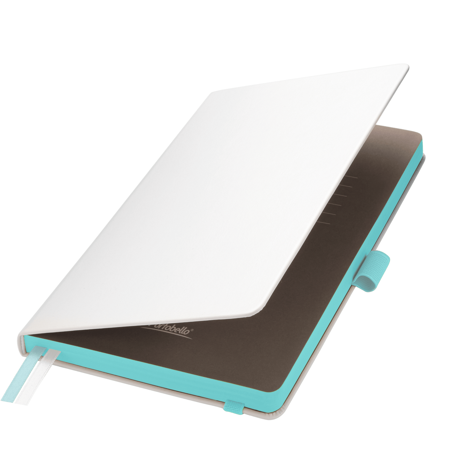 Ежедневник Арктик (Arctic) недатированный, белый/бирюзовый