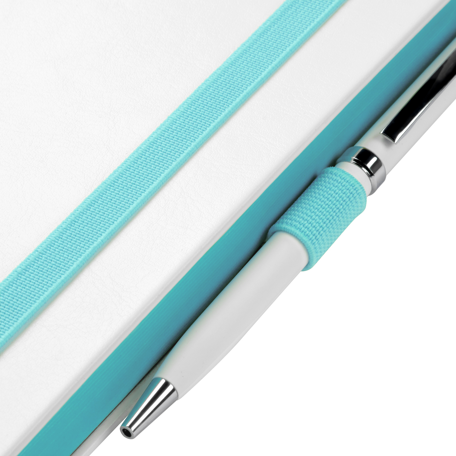 Ежедневник Арктик (Arctic) недатированный, белый/бирюзовый