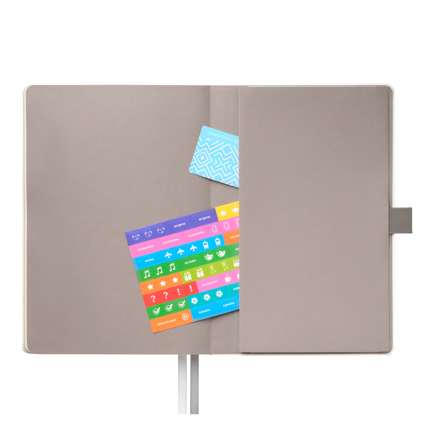 Ежедневник Арктик (Arctic) недатированный, белый/темно-серый